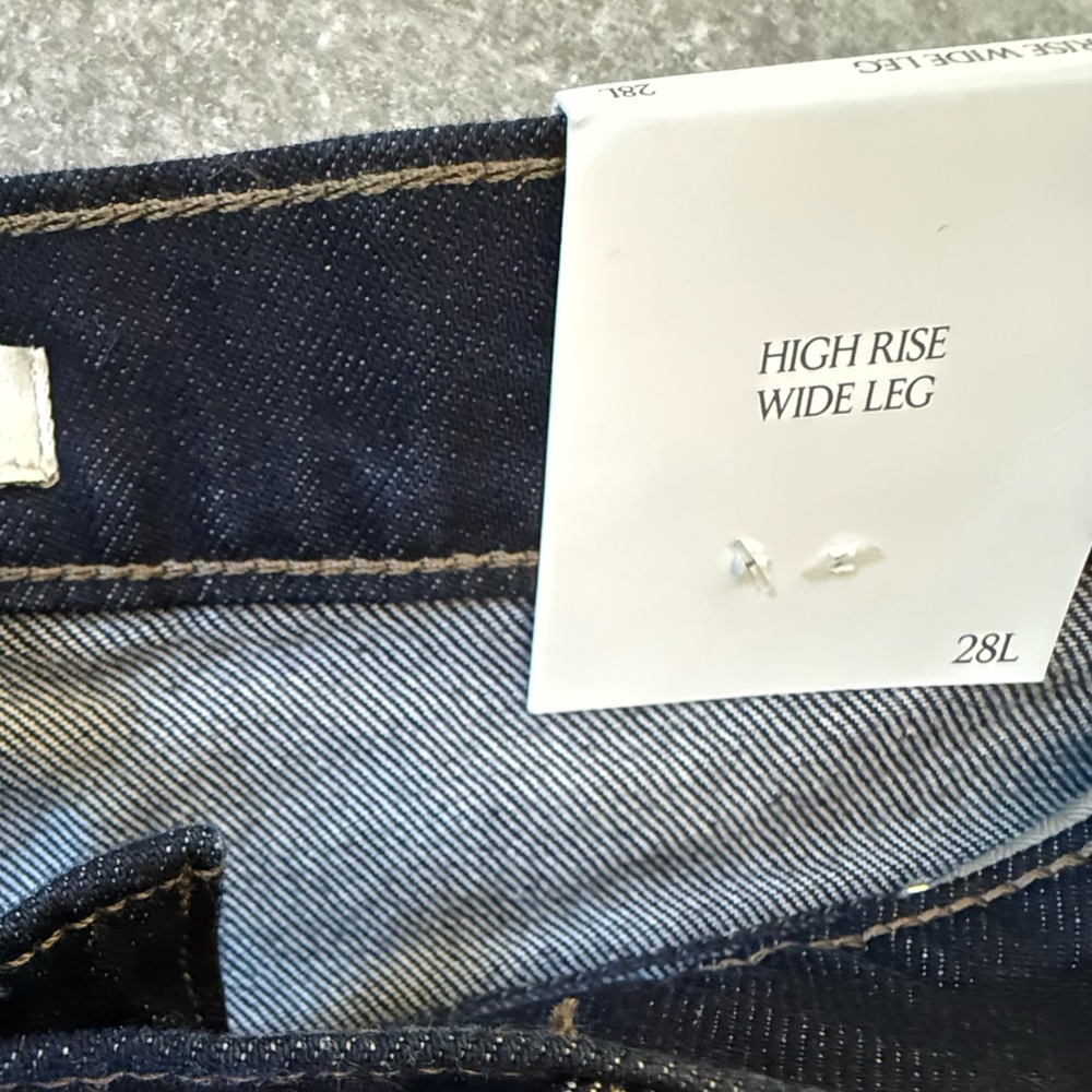 Banana Republic The Icon Classic Wide-Leg Jeans Dark Indigo Size 28L (6 US) - Picture 7 of 12